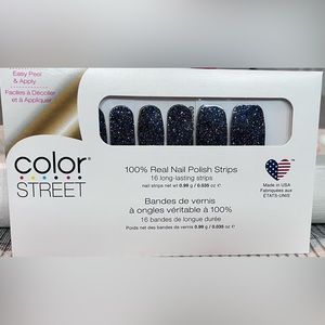 Color Street Living The Gleam Black/Purple Glitter nail strips RETIRED